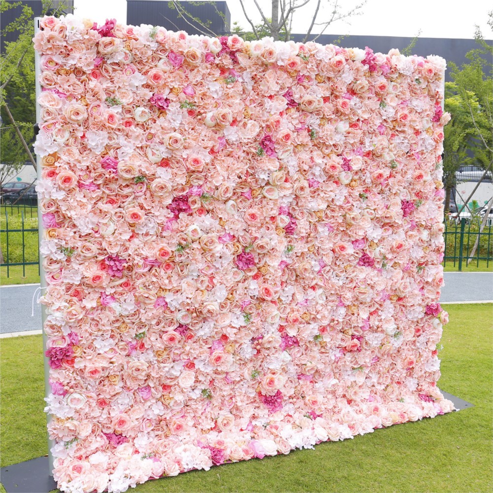 Uflower Pink Rose Hydrangea 5D - đánh giá và giá Flower Wall Panel