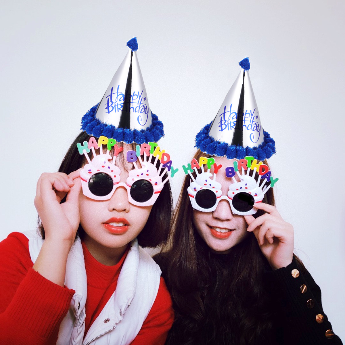 5pcs Dark Blue Shiny Paper Pom - đánh giá và giá Party Hat Cone