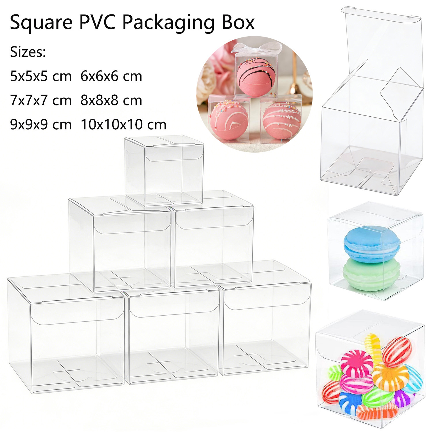 10-50Pcs Square Clear PVC Fold - đánh giá và giá Event Party Box